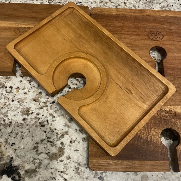 Like New 4 Acacia Wine Trays 🍷 - Picture 3 of 5